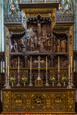 High Altar and rereods which dates from 1909.